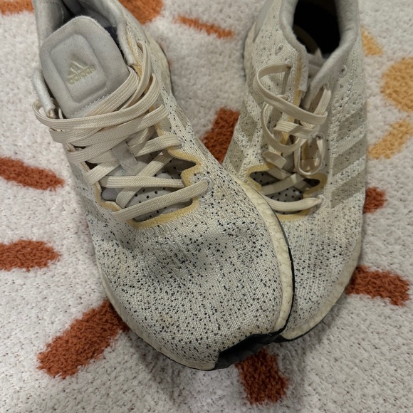 adidas Shoes - Adidas Beige and Black Athletic Sneakers